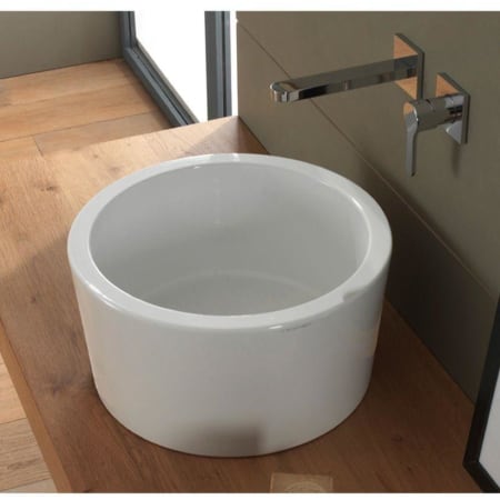 Nameeks Scarabeo 16-1/2" Ceramic Vessel Bathroom Sink White