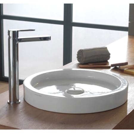 Nameeks Scarabeo 16-1/2" Ceramic Vessel Bathroom Sink White