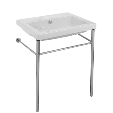 Nameeks Tecla 23-5/8" Ceramic Bathroom Sink For Console Installation - Includes Overflow White