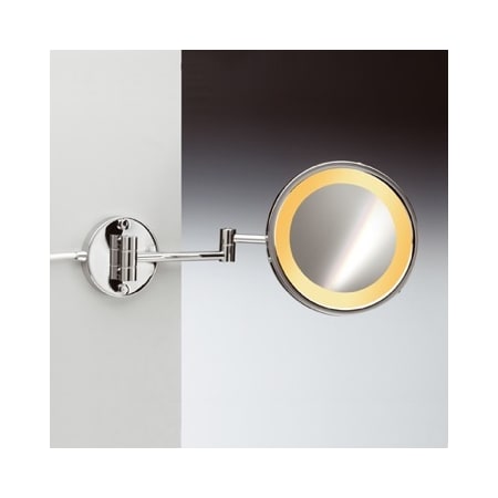 Nameeks Windisch 8" Diameter Modern Circular Framed Bathroom Wall Mirror with Light Gold / 5x