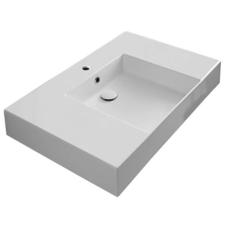 Nameeks Teorema 2.0 Plus Single Hole Wall Mounted or Vessel Sink White