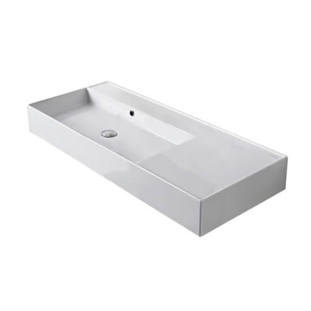 Nameeks Scarabeo Teorema 2.0 40" Rectangular Ceramic Vessel or Wall Mounted Bathroom Sink - Includes Overflow White