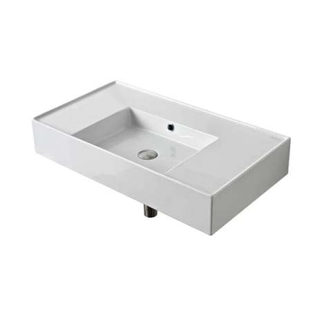 Nameeks Scarabeo Teorema 2.0 32" Rectangular Ceramic Vessel or Wall Mounted Bathroom Sink - Includes Overflow White
