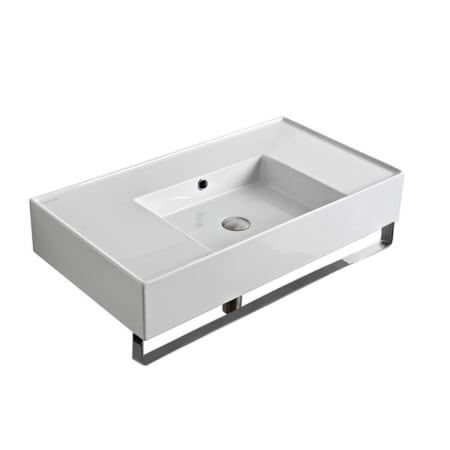 Nameeks Scarabeo Teorema 2.0 32" Rectangular Ceramic Wall Mounted Bathroom Sink - Includes Overflow White