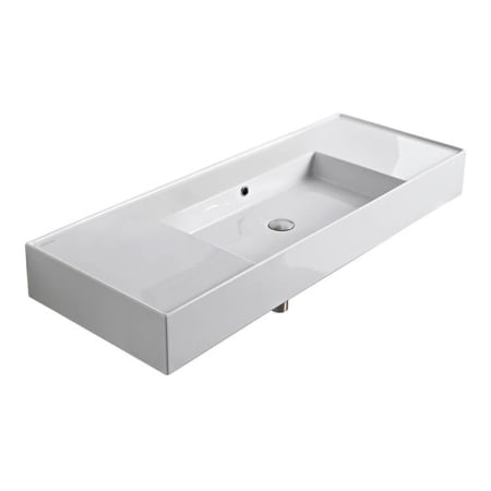 Nameeks Scarabeo Teorema 2.0 48" Rectangular Ceramic Vessel or Wall Mounted Bathroom Sink - Includes Overflow White