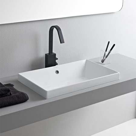 Nameeks Teorema 2 Rectangular Ceramic Drop In Sink White