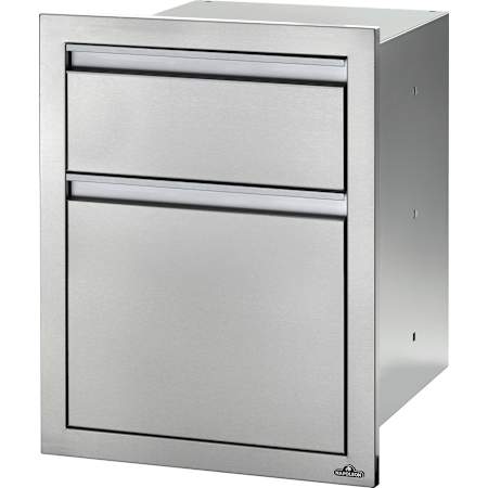 Napoleon 18 X 24 Inch Large Double Drawer Stainless Steel