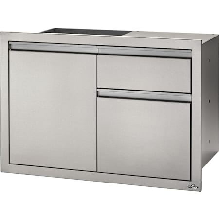 Napoleon 36 X 24 Inch Single Door and Double Drawer Stainless Steel