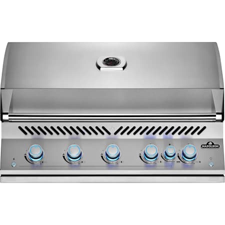 Napoleon 700 Series 78,000 BTU 40 Inch Wide Liquid Propane Built-In Grill with Rear Rotisserie Burner and Temperature Gauge Stainless Steel