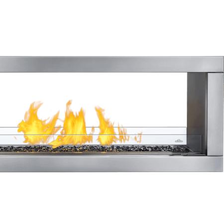 Napoleon Galaxy 48 Inch Wide 55,000 BTU Natural Gas Built In Fireplace Stainless Steel