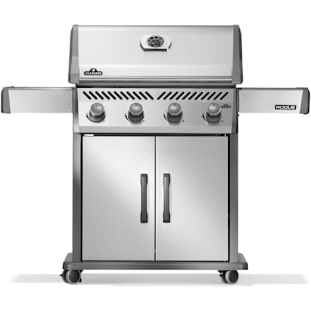 Napoleon Rogue 48,000 BTU 57 Inch Wide Liquid Propane Free Standing Grill with Wave Shaped Grates Stainless Steel