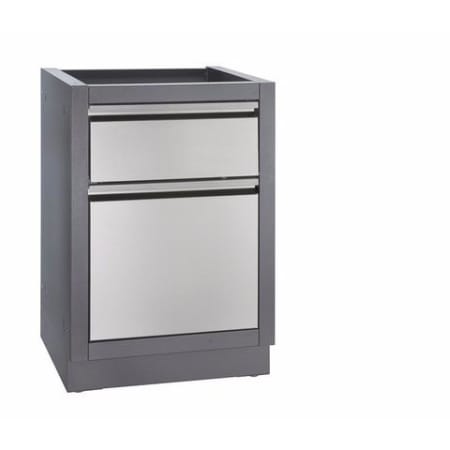 Napoleon Stainless Steel 24 Inch Wide Modular Island Waste Drawer with Paper Towel Holder Cabinet from the Oasis Collection Carbon