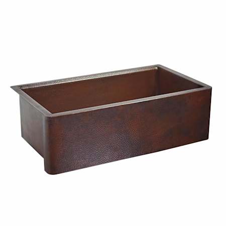 Native Trails Farmhouse Concierge 33" Farmhouse Single Basin Copper Kitchen Sink with Cutting Board Antique Copper