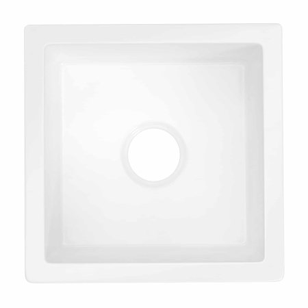 Native Trails Reveler 15-3/4" Undermount Single Basin Fireclay Kitchen Sink with Cutting Board White