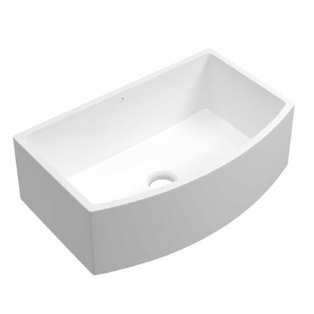 Native Trails Rendezvous 33" Farmhouse Single Basin Fireclay Kitchen Sink with Cutting Board White