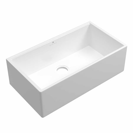 Native Trails Dreamer Concierge 33" Farmhouse Single Basin Fireclay Kitchen Sink with Cutting Board White