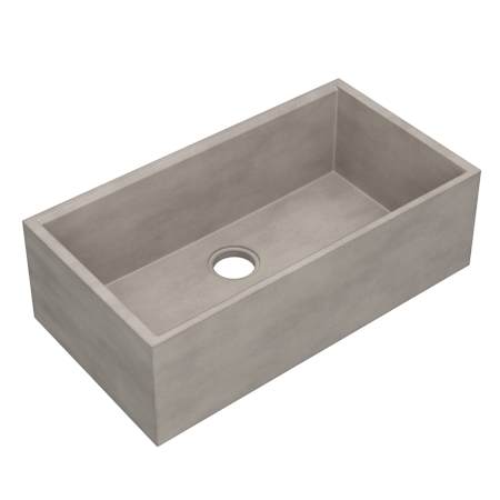 Native Trails Farmhouse Concierge 33" Farmhouse Single Basin Concrete Kitchen Sink with Cutting Board Ash