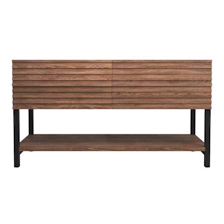 Native Trails Winemaker 60" Double Free Standing Vanity Cabinet Only - Less Vanity Top Cask Oak