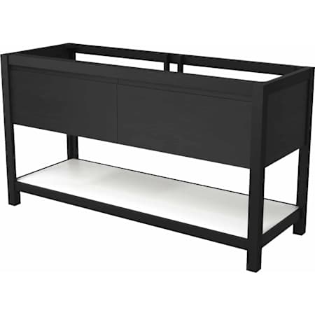 Native Trails Solace 60" Single Free Standing Vanity Cabinet Only - Less Vanity Top Midnight