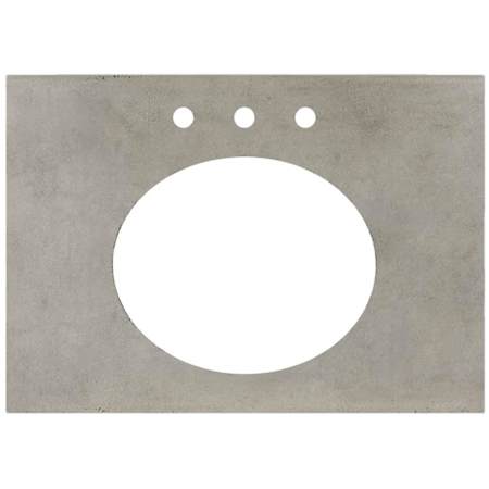 Native Trails NativeStone 30" Concrete Vanity Top with Three Faucet Holes and Oval Cutout Ash