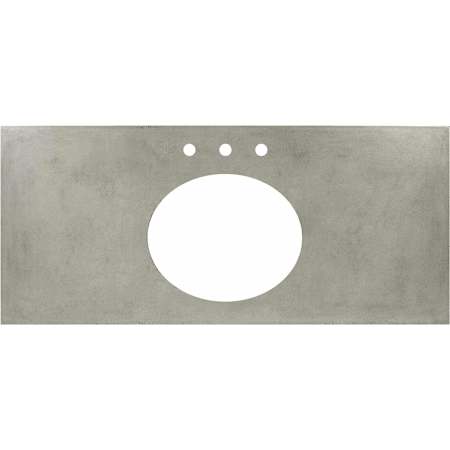 Native Trails NativeStone 48" Concrete Vanity Top with Three Faucet Holes and Oval Cutout Ash
