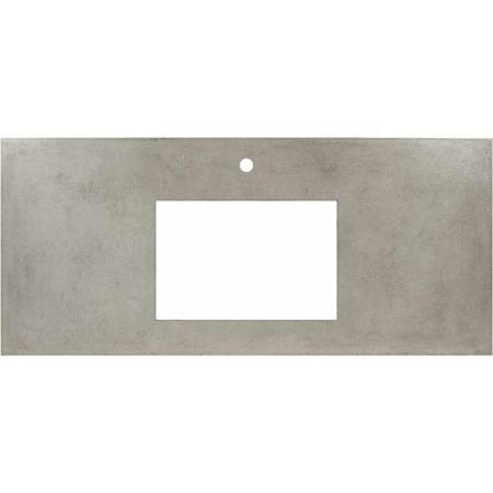 Native Trails NativeStone 48" Concrete Vanity Top with Single Faucet Hole and Rectangular Cutout Ash
