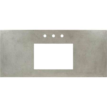Native Trails NativeStone 48" Concrete Vanity Top with Three Faucet Holes Ash