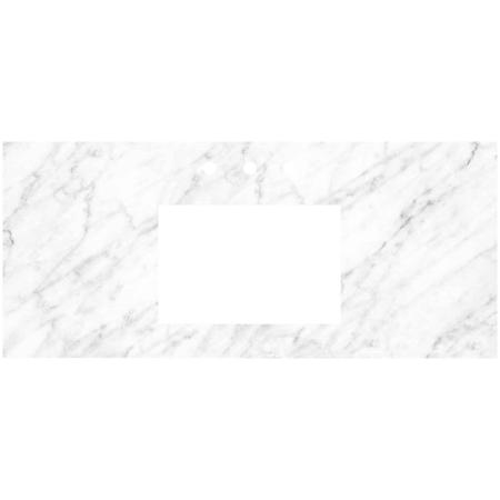 Native Trails Carrara 48" Marble Vanity Top with Three Faucet Holes Carrara