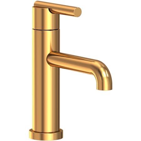 Newport Brass East Linear 1.2 GPM Single Hole Bathroom Faucet with Pop-Up Drain Assembly Aged Brass