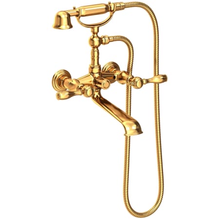 Newport Brass Victoria Tub Filler - Includes Hand Shower Aged Brass