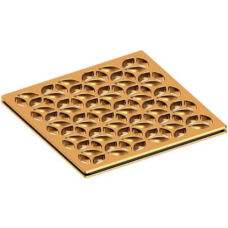 Newport Brass Decorative Drains 4" Square Shower Drain Grid Aged Brass