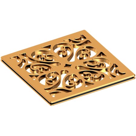 Newport Brass Decorative Drains 4" Square Shower Drain Grid Aged Brass
