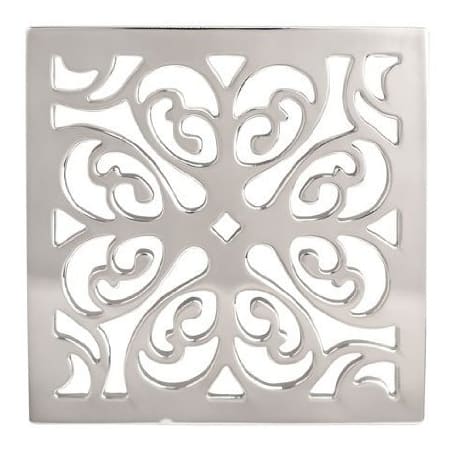 Newport Brass Decorative Drains 4" Square Shower Drain Grid Satin Nickel