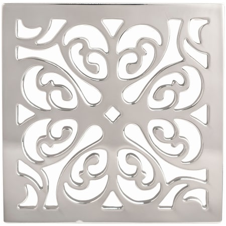 Newport Brass Decorative Drains 4" Square Shower Drain Grid Polished Chrome
