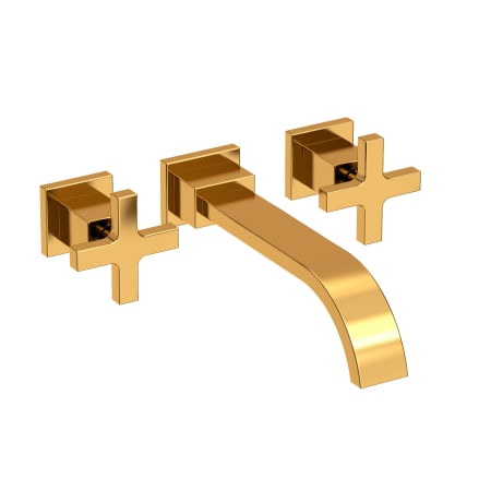 Newport Brass Secant 1.2 GPM Wall Mounted Widespread Bathroom Faucet Aged Brass