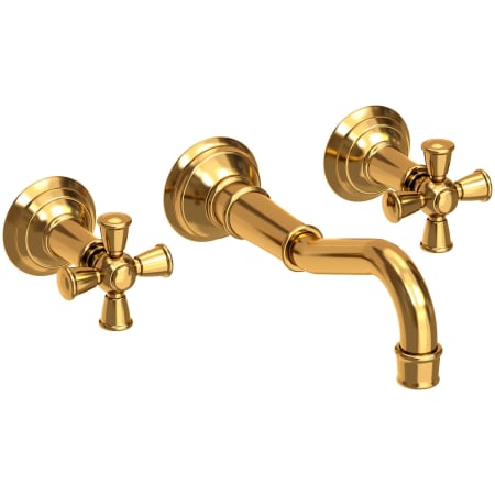 Newport Brass Jacobean 1.2 GPM Wall Mounted Widespread Bathroom Faucet Aged Brass