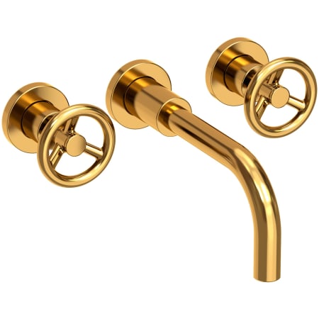 Newport Brass Slater 1.2 GPM Wall Mounted Widespread Bathroom Faucet Aged Brass