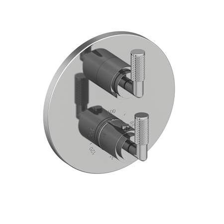 Newport Brass Kimbell Thermostatic Valve Trim Only with Dual Lever Handles, Integrated Diverter, and Volume Control - Less Rough In Polished Chrome