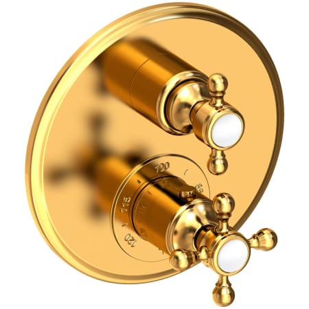 Newport Brass Astor Thermostatic Valve Trim Only with 2 Cross Handles - Less Rough In Aged Brass