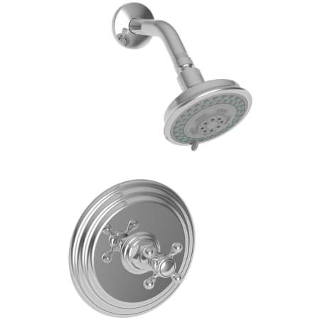 Newport Brass Astor Shower Faucet with Single Metal Cross Handle Polished Chrome