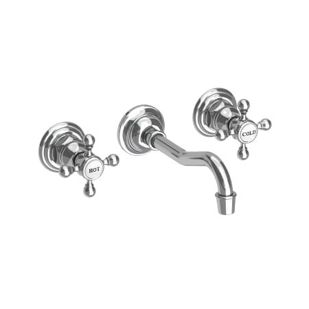 Newport Brass Chesterfield 1.2 GPM Wall Mounted Widespread Bathroom Faucet Polished Chrome