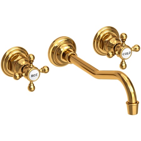 Newport Brass Chesterfield 1.2 GPM Wall Mounted Widespread Bathroom Faucet Aged Brass