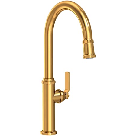 Newport Brass Heaney 1.8 GPM Single Hole Pull Down Bar Faucet Aged Brass
