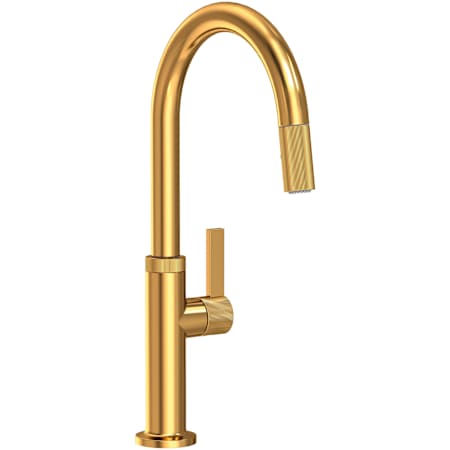 Newport Brass Pardees 1.8 GPM Single Hole Pull Down Kitchen Faucet Aged Brass