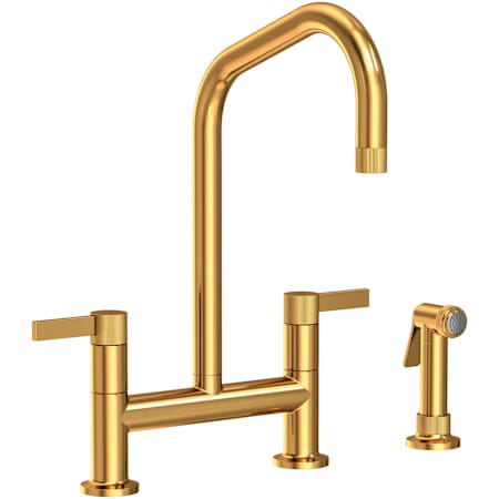 Newport Brass Pardees 1.8 GPM Bridge Kitchen Faucet - Includes Side Spray Aged Brass
