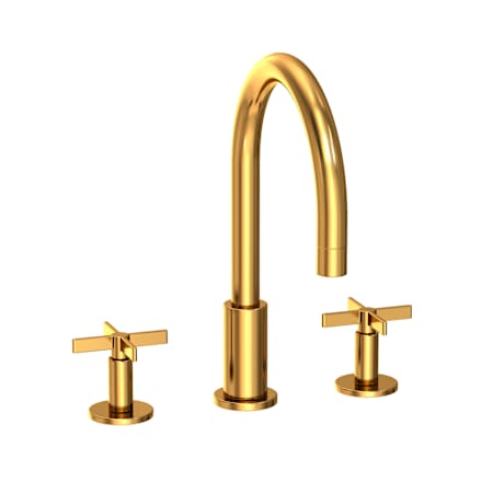 Newport Brass Tolmin 1.2 GPM Widespread Bathroom Faucet with Cross Handles Aged Brass