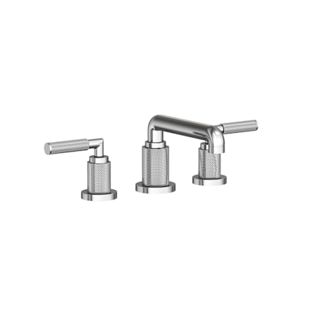 Newport Brass Kimbell 1.2 GPM Widespread Bathroom Faucet with Lever Handles and Push Pop-Up Drain Assembly Polished Chrome