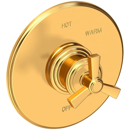 Newport Brass Miro Collection Single Handle Round Pressure Balanced Shower Trim Plate Only with Metal Spoke Handle Aged Brass