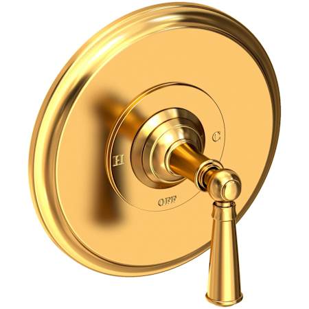 Newport Brass Single Handle Shower Valve Trim with Metal Lever Handle Less Shower Head for the Aylesbury and Jacobean Collections Aged Brass
