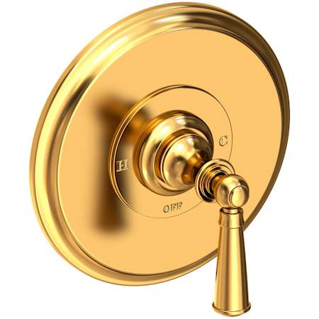 Newport Brass Single Handle Shower Valve Trim with Metal Lever Handle Less Shower Head from the Sutton Collection Aged Brass